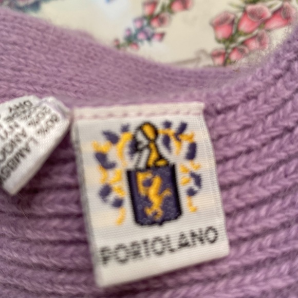 Vintage Portolano Lambswool/Angora Rabbit/nylon knit scarf lavender/pink 38”x 7” - Picture 3 of 5